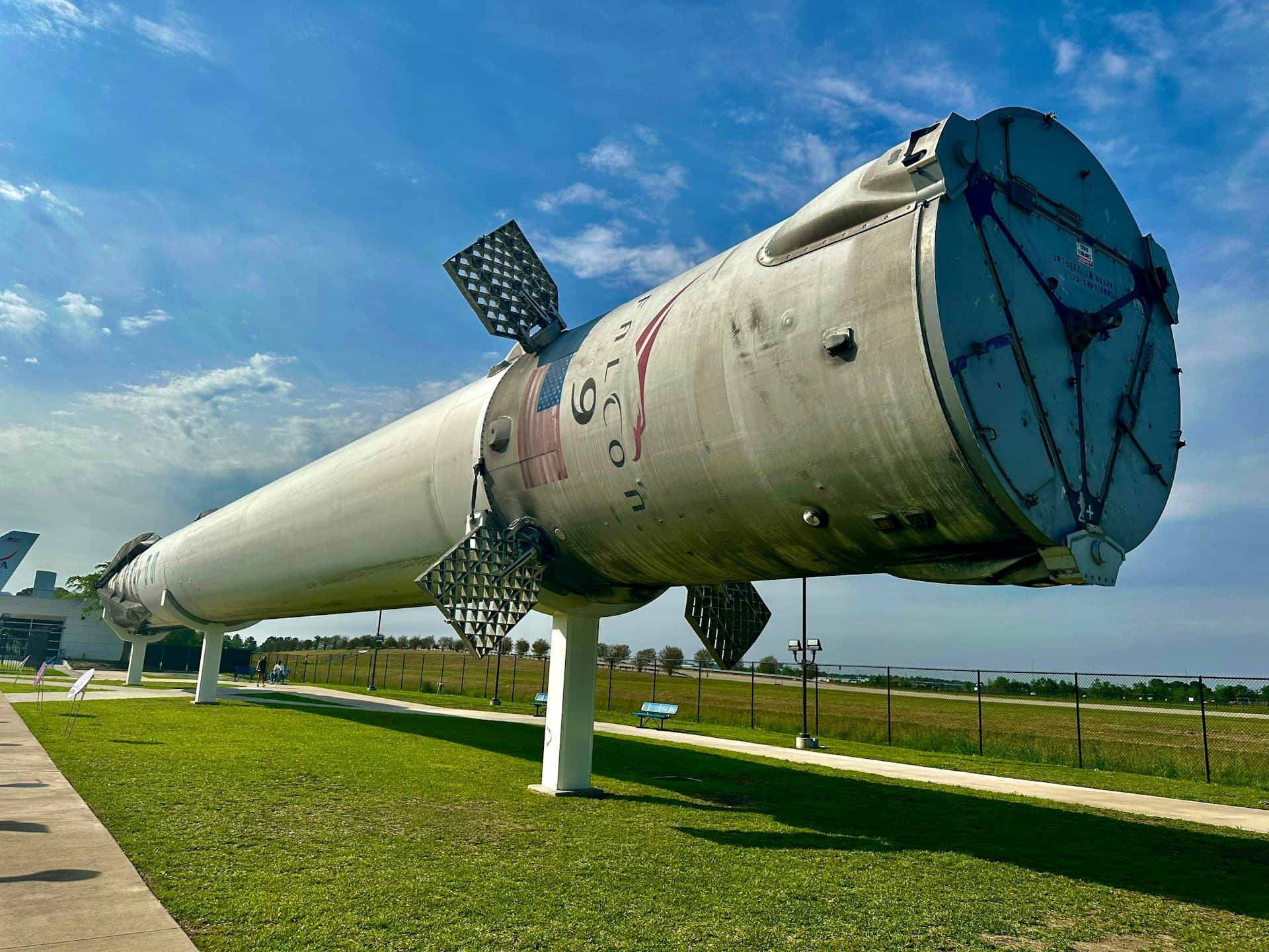 Falcon 9 rocket at NASA Johnson Space Center Houston Texas
