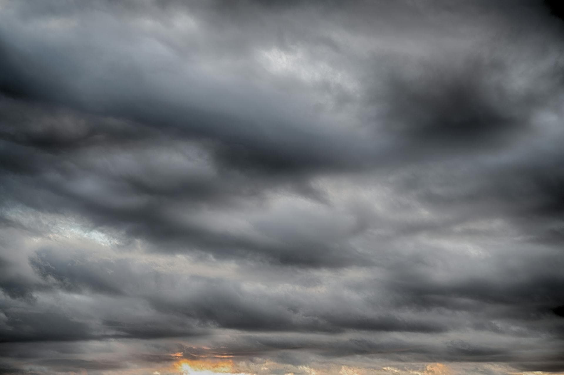 Dramatic dark storm clouds gathering during monsoon season
