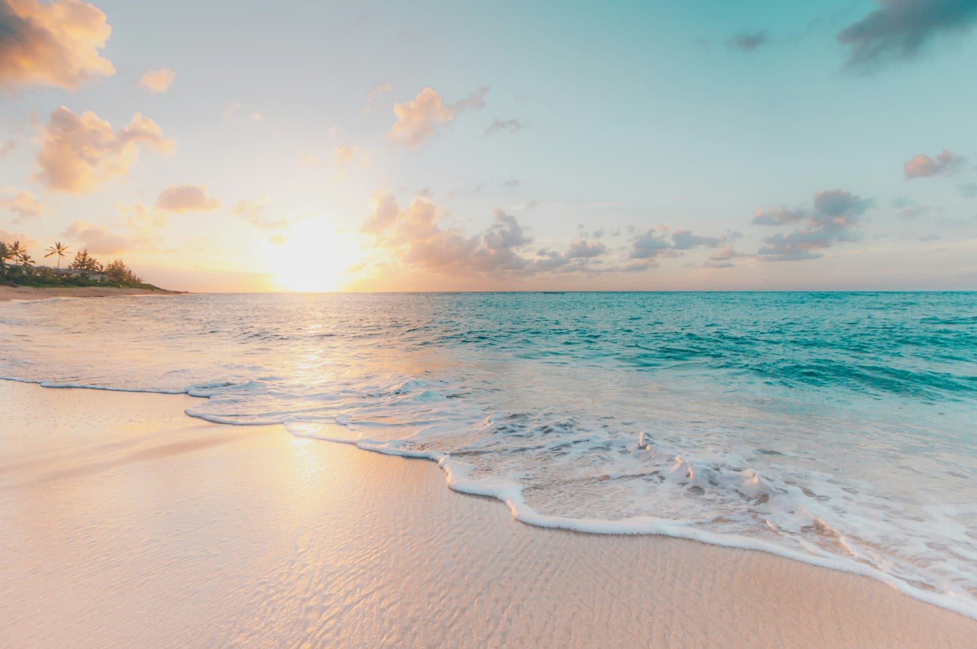 Beautiful California coastal beach at sunset