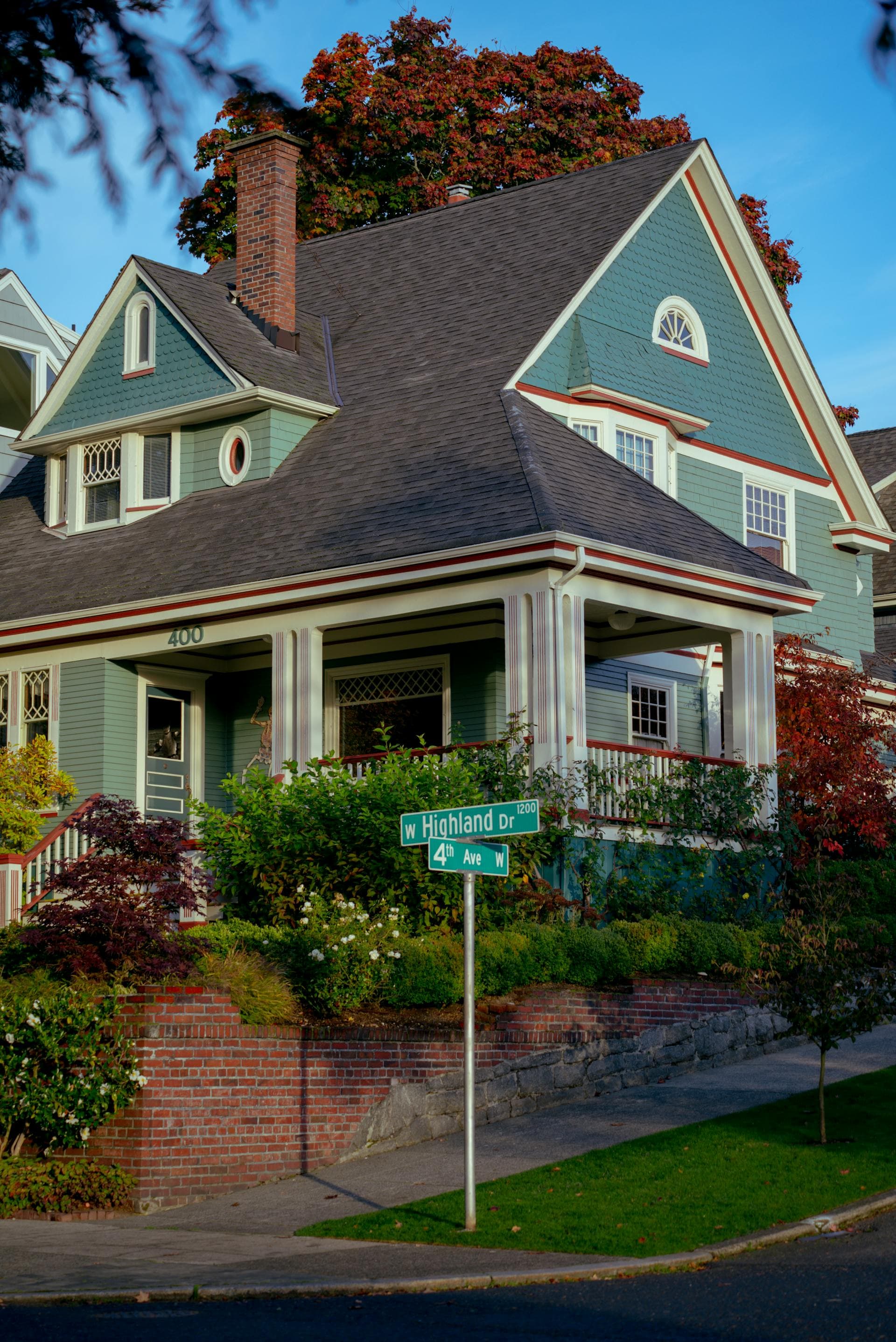 Historic Craftsman style home in Seattle neighborhood with traditional architecture